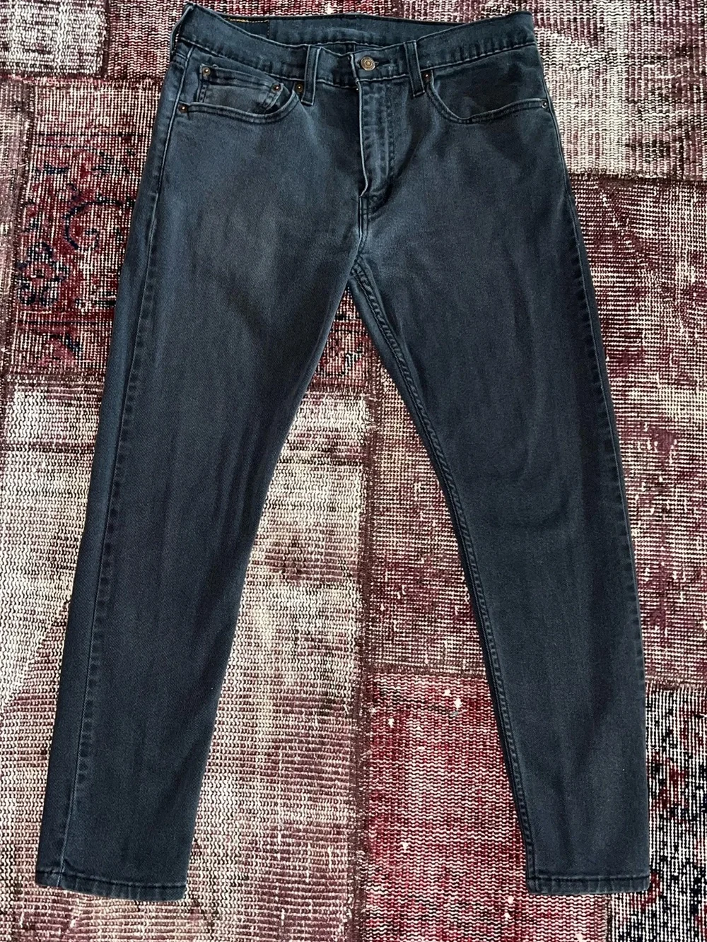 ❤️Levi's 512 Black Faded Denim Jeans Size 32